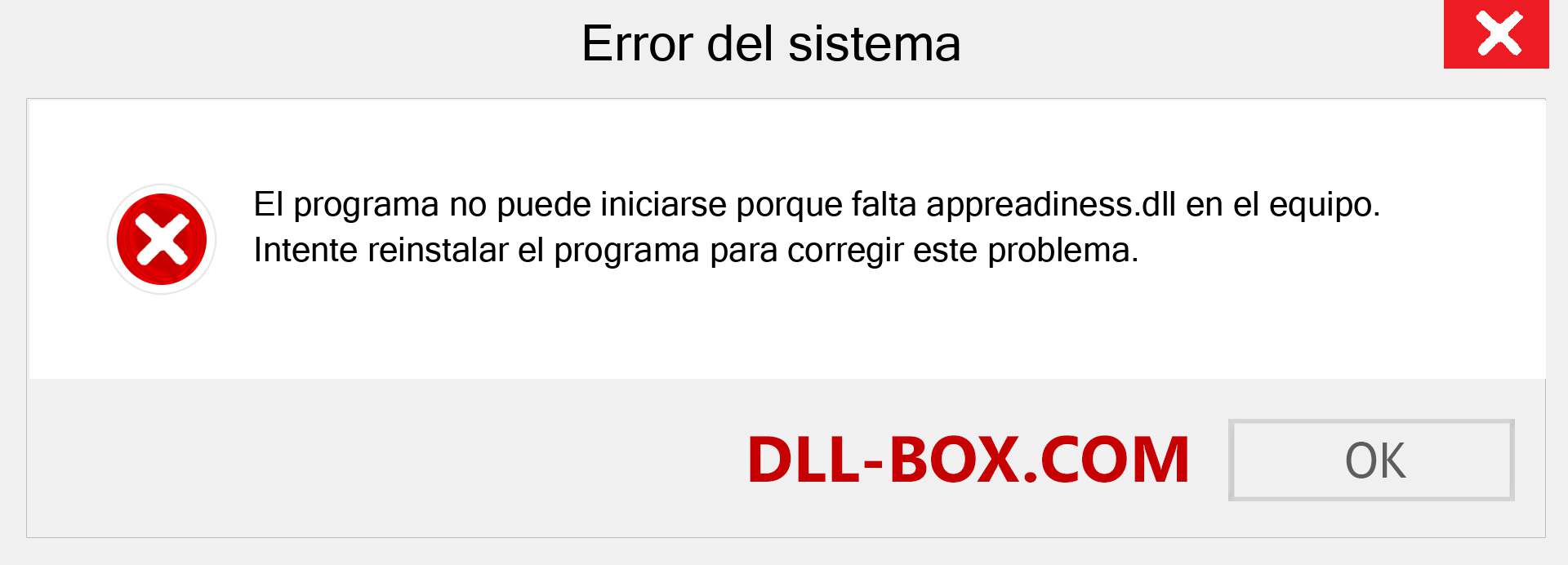 ¿Falta el archivo appreadiness.dll ?. Descargar para Windows 7, 8, 10 - Corregir appreadiness dll Missing Error en Windows, fotos, imágenes